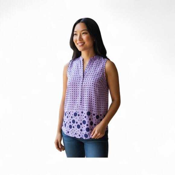 New York & Company Tops - New York & Co. Womens Business Casual Printed Sleeveless Blouse Size XS